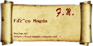 Föcs Magda névjegykártya